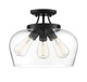Octave Three Light Semi-Flush Mount (6-4035-3-BK)