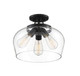 Octave Three Light Semi-Flush Mount (6-4035-3-BK)