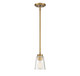 Savoy House - 7-1026-1-322 - One Light Mini-Pendant - Calhoun - Warm Brass