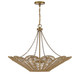 Savoy House - 7-1825-5-320 - Five Light Pendant - Cyperas - Warm Brass/Rope