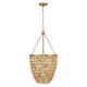 Savoy House - 7-7560-4-322 - Four Light Pendant - Catalan - Warm Brass