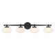 Savoy House - 8-1050-4-BK - Four Light Bathroom Vanity - Barrow - Matte Black