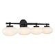 Barrow Four Light Bathroom Vanity (8-1050-4-BK)