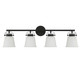 Kaden Four Light Bathroom Vanity (8-1627-4-BK)