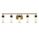 Savoy House - 8-1638-5-143 - LED Bathroom Vanity - Abel - Matte Black with Warm Brass Accents