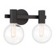 Wright Two Light Bathroom Vanity (8-3076-2-BK)