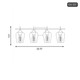 Octave Four Light Bath Bar (8-4030-4-322)