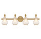 Savoy House - 8-4417-4-322 - Four Light Bathroom Vanity - Adams - Warm Brass