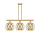 Innovations - 516-3I-SG-G128-12 - Three Light Island Pendant - Ballston - Satin Gold
