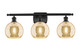 Innovations - 516-3W-BK-G128-8 - Three Light Bath Vanity - Ballston - Matte Black