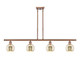 Innovations - 516-4I-AC-G128-6 - Four Light Island Pendant - Ballston - Antique Copper