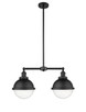 Innovations - 209-BK-HFS-84-BK - Two Light Island Pendant - Franklin Restoration - Matte Black