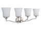 Craftmade - 41704-PLN - Four Light Vanity Light - Helena - Polished Nickel