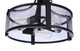 Elliot Three Light Semi Flush Mount in Flat Black (46-55353-FB)