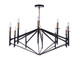 Craftmade - 55510-FBSB - Ten Light Chandelier - The Reserve - Flat Black/Satin Brass