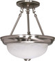 Nuvo Lighting - 60-200 - Two Light Semi Flush Mount - Brushed Nickel