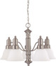 Nuvo Lighting - 60-3242 - Five Light Chandelier - Gotham - Brushed Nickel