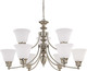Nuvo Lighting - 60-3256 - Nine Light Chandelier - Empire - Brushed Nickel