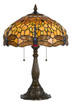Cal Lighting - BO-2372TB - Two Light Table Lamp - Tiffany - Antique Brass