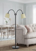 Gail Two Light Floor Lamp (BO-2444FL-DB)