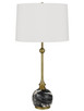 Cal Lighting - BO-3200TB - One Light Table Lamp - Midlands - Antique Brass/Black Marble