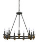 Cal Lighting - FX-3517-9 - Nine Light Chandelier - Cruz - Bronze/Wood