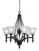 Cal Lighting - FX-3541/6 - Six Light Chandelier - ROCKWOOD - Dark Bronze
