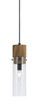 Cal Lighting - FX-3583-1P - One Light Pendant - SPEHROID - Dark Bronze/Wood