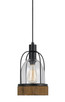 Cal Lighting - FX-3584-1P - One Light Pendant - BEACON - Wood/Dark Bronze