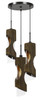 Cal Lighting - FX-3669-3 - Three Light Pendant - Zamora - Smoky Wood