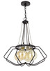 Cal Lighting - FX-3750-4 - Four Light Chandelier - Laude - Black/Chrome