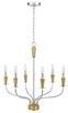 Cal Lighting - FX-3763-6 - Six Light Chandelier - Weston - Chrome/ Satin Brass