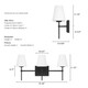 Camelia Stem Three Light Bathroom Vanity (13250)