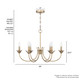 Junie Bud Six Light Chandelier (13261)