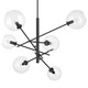 Hunter - 48171 - Six Light Chandelier - Farling - Matte Black