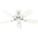 Hunter - 53486 - 42 Ceiling Fan - Builder Elite - Fresh White