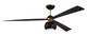 Craftmade - OTT60FBSB3 - 60Ceiling Fan - Otto - Flat Black/Satin Brass