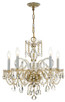 Crystorama - 1005-PB-CL-SAQ - Five Light Chandelier - Traditional Crystal - Polished Brass