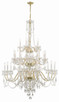 Crystorama - 1156-PB-CL-MWP - 25 Light Chandelier - Traditional Crystal - Polished Brass