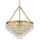 Crystorama - 136-VG - Six Light Chandelier - Calypso - Vibrant Gold