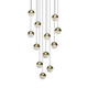 Sonneman - 2917.14-MED - LED Pendant - Grapes - Brass Finish