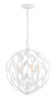 Crystorama - 504-MT - Four Light Chandelier - Broche - Matte White