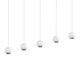 Sonneman - 7508.98 - Five Light Linear Pendant - Hemisphere - Textured White