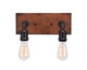 Toltec Lighting - 1132-AT18 - Two Light Bath Bar - Portland - Painted Wood-Look & Dark Granite