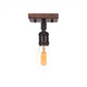 Toltec Lighting - 1141-AT18 - One Light Semi-Flush Mount - Portland - Painted Wood-Look Metal & Dark Granite