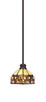 Toltec Lighting - 1151-ES-9975 - One Light Mini Pendant - Edge - Espresso