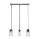 Toltec Lighting - 1153-BN-300 - Three Light Linear Pendalier - Edge - Brushed Nickel