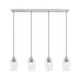 Toltec Lighting - 1156-BN-300 - Four Light Mini Pendant - Edge - Brushed Nickel