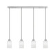 Toltec Lighting - 1156-BN-310 - Four Light Mini Pendant - Edge - Brushed Nickel