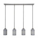 Toltec Lighting - 1156-BN-4062 - Four Light Linear Pendalier - Edge - Brushed Nickel